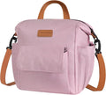 Joymee Lunch Bag Women Insulated Lunch Box Reusable Leakproof Large Spacious Cooler Tote for Women Men Adult with Bottle Holder and Side Pockets for Work Office Travel Picnic -08 Pink
