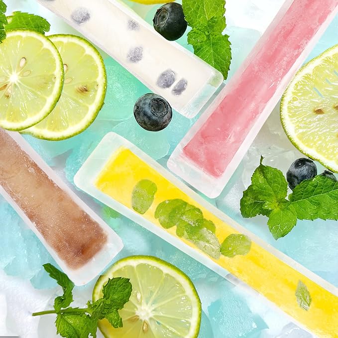 FEBSNOW 160 Disposable Ice Popsicle Mold Bags BPA Free Freezer Tubes With Zip Seals For Healthy Snacks,Yogurt Sticks,Juice & Fruit Smoothies,Ice Candy Pops Comes With A Funnel (7.5"x2")
