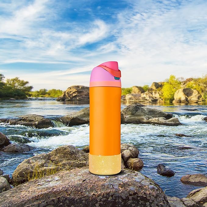 2 PCS Glitter Silicone Boot for Owala Water Bottle, Anti-Slip Protective Sleeve for FreeSip/Twist/Flip Stainless Steel Water Bottles Accessories