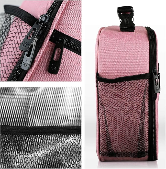 Hap Tim lunchbox for Adult, Insulated Lunch Bag for Women, Reusable Lunch Box, Spacious Lunchbag, Pink (18654-PK)