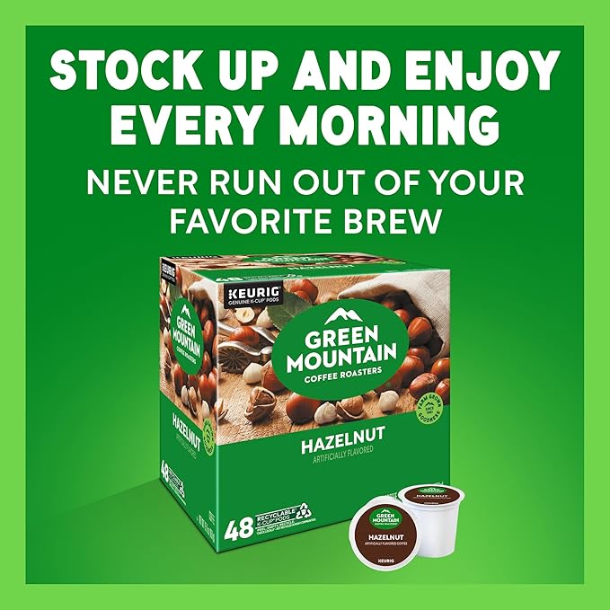 Green Mountain Coffee Roasters Hazelnut Coffee, Keurig Single Serve K-Cup Pods, Light Roast, 48 Count