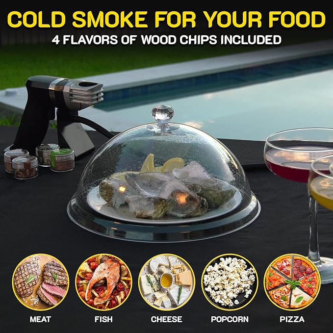 Cocktail Smoker Kit - Whiskey Smoker Kit - Smoke Infuser Birner PRO - Premium Kit, 13 PCS, with Accessories and Wood Chips - Cold Smoke for Food and Drinks - Gift for Men