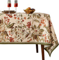 ISAENNE Designer Bohemian Linen Rectangular Tablecloth,Colorful Floral Pattern Table Cloth,Wrinkle Resistant Decorative Tablecloths for Dining Thanksgiving Kitchen Party,55"*87"-Grace A