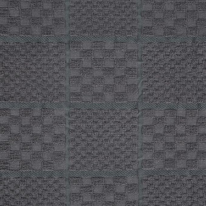 KITCHENAID Quilted Cotton Terry Cloth Oven Mitt, Pot Holder, Kitchen Towel 4-Pack Set, Heat Resistant, Silicone Grip, Gift Set, Charcoal Grey, 16"x26", 7"x13" & 7"x10"