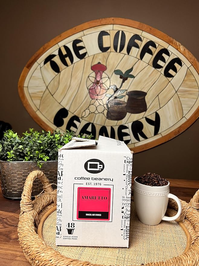 Amaretto Coffee Pods by Coffee Beanery | 48ct Bulk Medium Roast Arbica Coffee