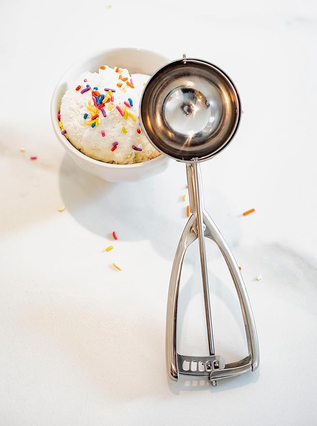Jenaluca Jumbo Ice Cream Scoop - Cupcake and Muffin Scooper - 1/2 Cup Disher Size #8 scooper for icecream, batter & food portions