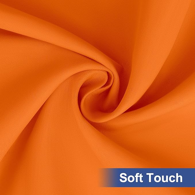 homing Rectangle Table Cloth Cover, Waterproof Polyester Elastic Fitted Tablecloth, Fits for 6 Foot Folding Tables, Washable Table Protector for Picnic, Camping, Outdoor (Orange, 30" x 72")