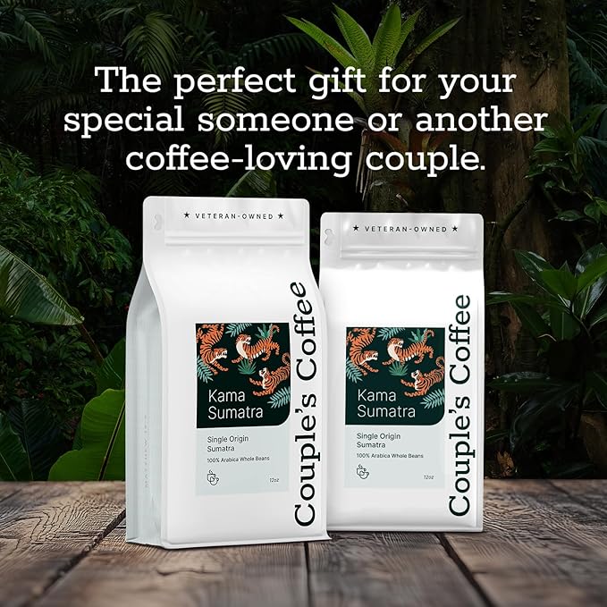 Couple’s Coffee Whole Bean Coffee | Single Origin Sumatra Dark Roast Coffee | Gives Back to Military Families | Made with 100% Arabica Beans | 12oz