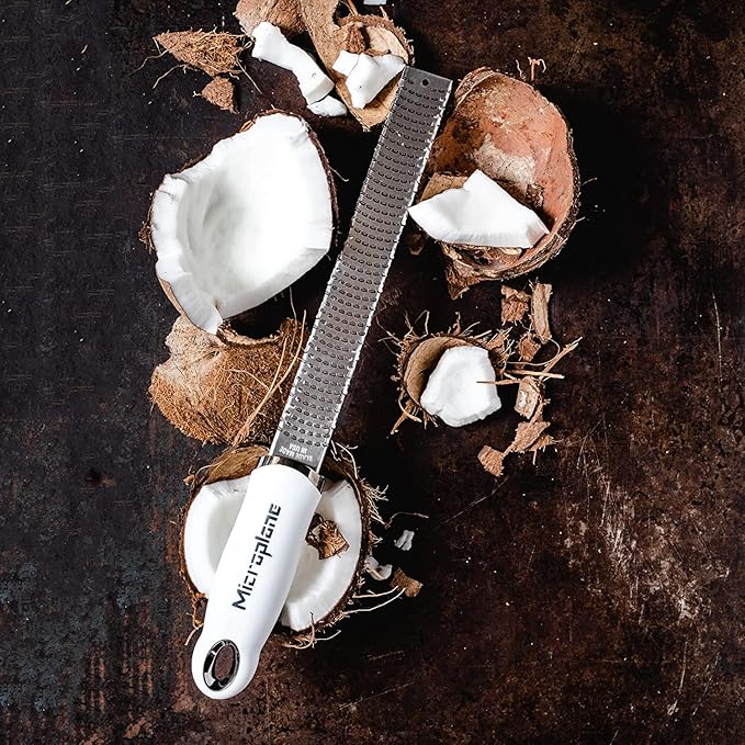 Microplane Premium Classic Citrus Zester Tool and Parmesan Cheese Grater - White