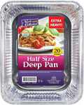 Aluminum Pans Half Size, 9X13, Extra Heavy Duty Disposable Foil Pans For Baking (20 Pack) Roasting & Chafing, Deep Tin Foil Bakeware, Steam Table Tray, Cookware, Food Prepping, Cake & Oven Pan
