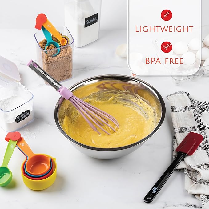 Kitchen Utensils Set 35 PCS Cooking Utensils Set, Nonstick and Heat Resistant Nylon Stainless Steel Silicone Spatula Set - Kitchen Gadgets Home Essentials Kitchen Accessories, Apartment Must Haves