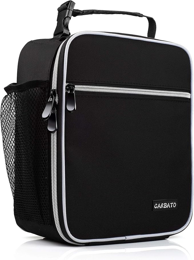 Lunch Bag, Durable Insulated Lunch Box Reusable Adults Tote Bag Lunch Bag for Men, Women, Adults (Black)
