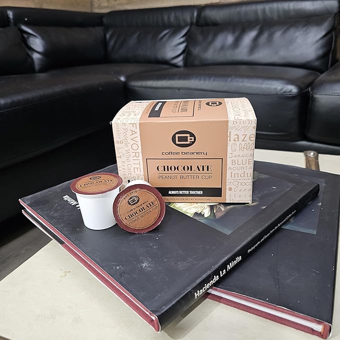 By Coffee Beanery, Chocolate Peanut Butter Cup Decaf Coffee Pods - Medium Roast - Flavored 12ct