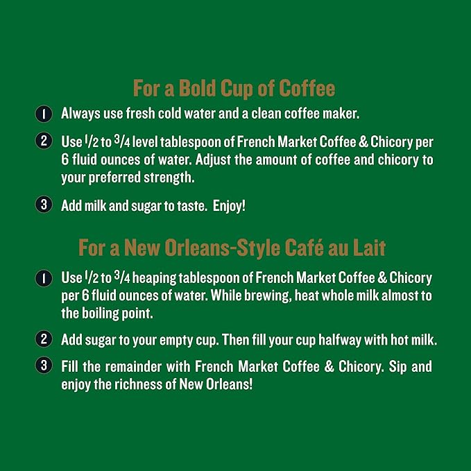 French Market Coffee & Chicory Decaffeinated Medium-Dark Roast Ground Coffee, 12oz Can (Pack of 2)