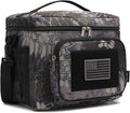 FlowFly Lunch Bag, Insulated Cooler, Thermal Lunch Box Tote with MOLLE/PALS Webbing, Adjustable Padded Shoulder Strap, for Tactical Men Women Adults and Boys Girls Kids (Typhon, Large)