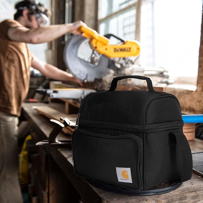 Carhartt Camping Cooler, Worksite Lunchbox, Soft Shell Lunch Bag for Construction Sites, Work and Everyday Use, Black