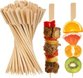 4.7 Inch Bamboo Skewers For Appetizers, 400 PCS Cocktail Picks, Fancy Flat Toothpicks For Appetizers, Bamboo Sticks For Party Sandwich Fruit Charcuterie Boards Accessories