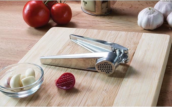 Fantes No-Peel, Self Cleaning Garlic Press, 6.25 x 1-Inches, the Italian Market Original since 1906