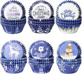 qiqee Christmas Standard Cupcake Liners Cupcake Cups 300-Count Food Grade Gradient Design Cupcake Papers Baking Cups Cupcake Wrappers for Christmas(Standard Size)