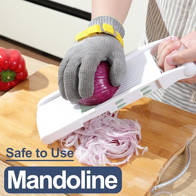 Dowellife ANSI A9 Cut Resistant Glove Food Grade, Stainless Steel Mesh Metal Knife Cutting Glove for Butcher Oyster Shucking Kitchen Mandoline Chef Slicing Fish Fillet (Small)