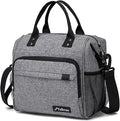 TuErCao Insulated Lunch Bag Soft Cooler Bag for Beach Travel Picnic, Adult Lunch Box for Women for Work, Dark Grey