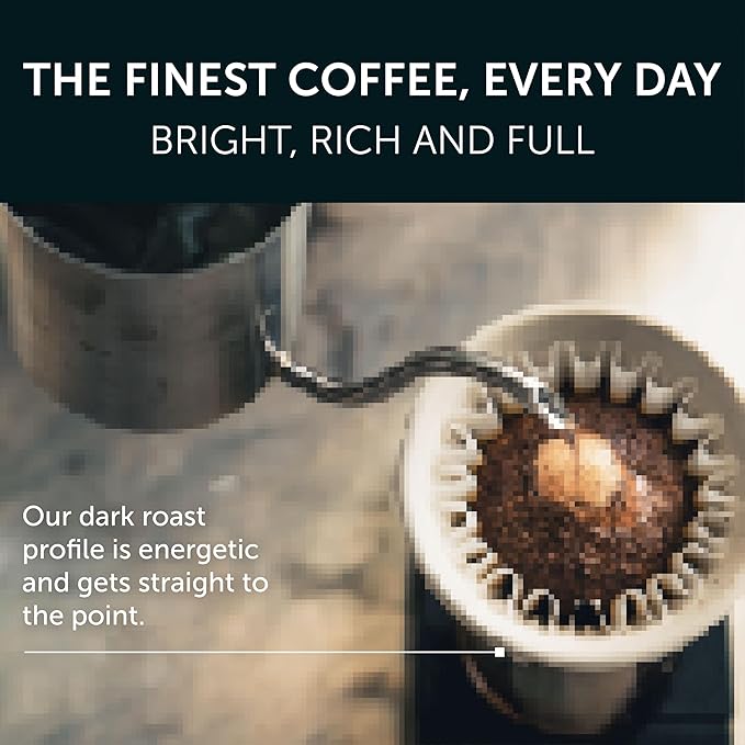Illy Ground Drip Coffee - Forte Extra Bold Roast Coffee - Rich & Strong Flavor - 100% Arabica - Pre-Ground for Drip Pour Over - Pressurized Packaging Sealed for Freshness - 8.8oz (Pack of 6)