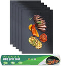 Grill Mats for Outdoor Grill Set of 5 Black BBQ Grill Tools BBQ Accessories Non-Stick Heavy Duty Grilling Mats Teflon Grill Sheets for Charcoal Grill Gas Electric Smokers Barbecue Camping RV Griller