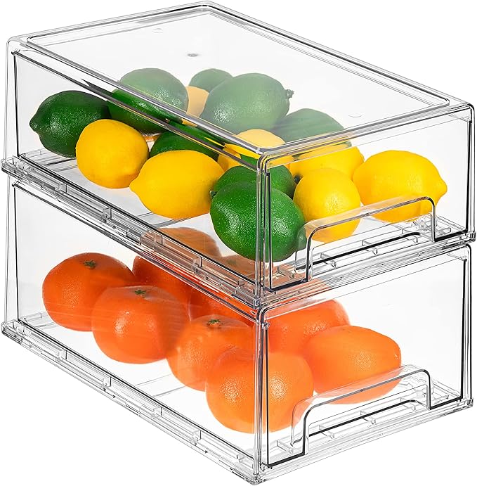 Sorbus Medium Clear Storage Drawers (4 Pack)
