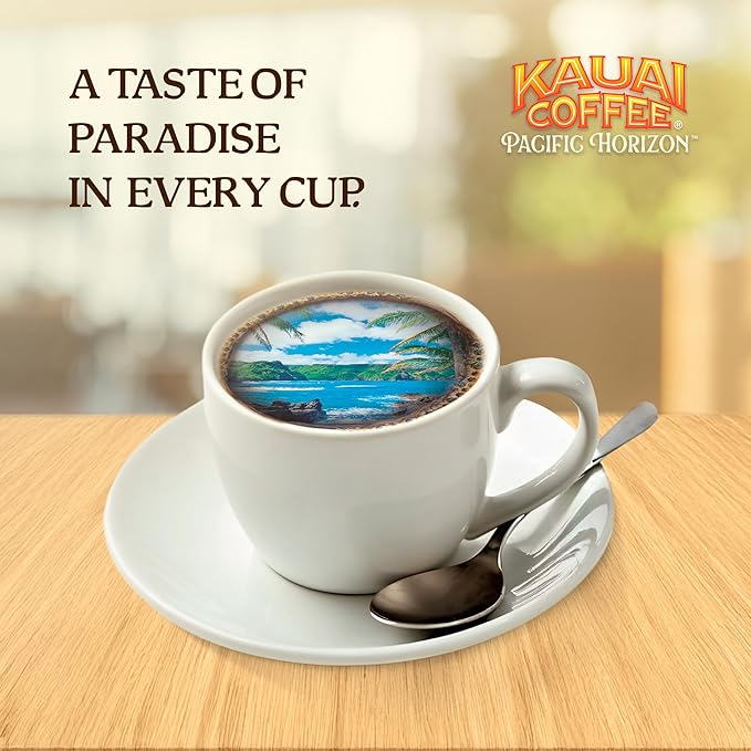 Kauai Coffee K-Cup Pods for Keurig Brewers – Arabica Coffee, 10% Hawaiian – Medium Roast, Bright Aroma With Light Floral Notes – Garden Isle, 1 Pack of 48 Single Serve K-Cups