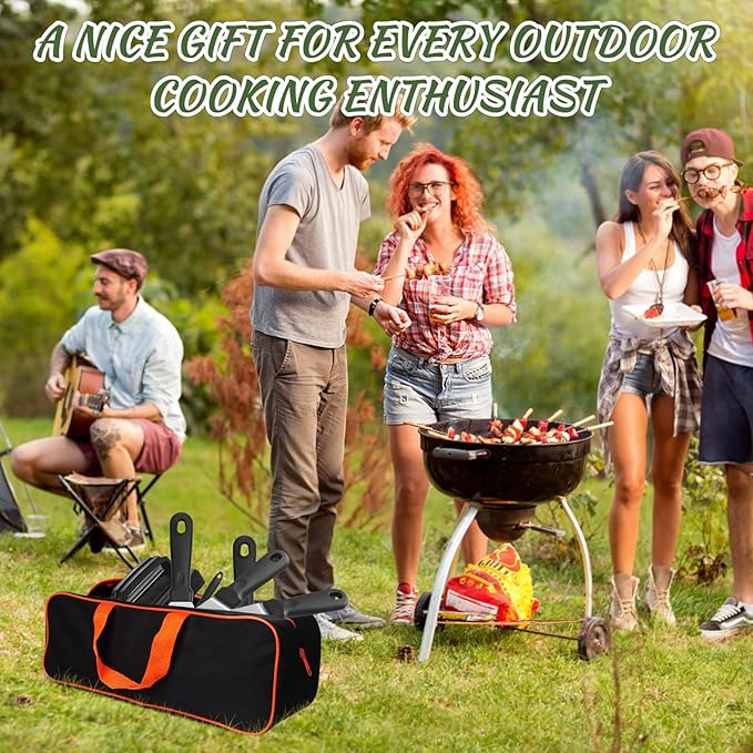 237pcs Griddle Accessories Kit for Blackstone, Perfect Flat Top Grilling Accessories, Grill Spatula Set with Enlarged Spatulas, Basting Cover, Burger Press Patty Maker, Scraper for Outdoor Barbecue