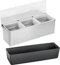 New Star Foodservice | Multi-Compartment Restaurant-Grade Condiment Dispensers (Silver, 3 Compartments)