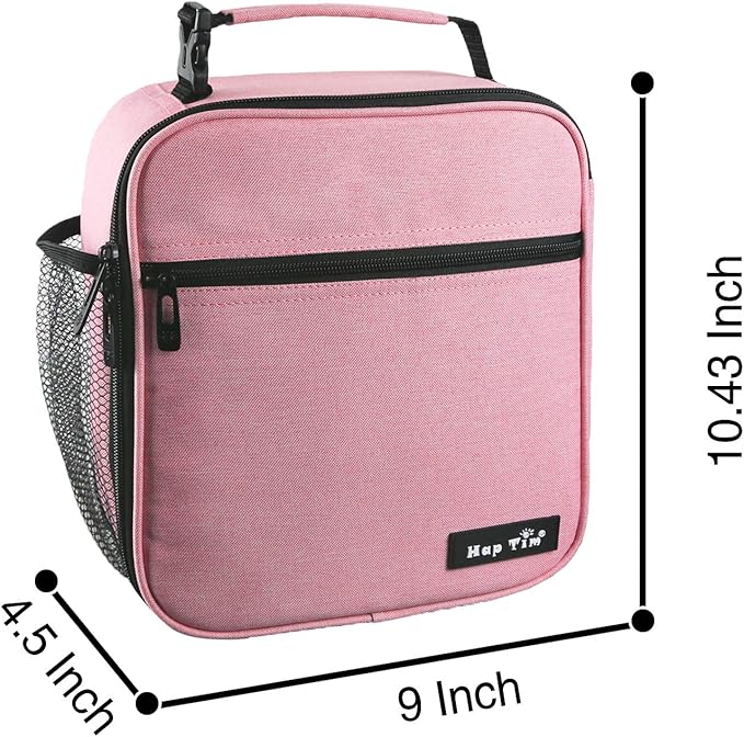 Hap Tim lunchbox for Adult, Insulated Lunch Bag for Women, Reusable Lunch Box, Spacious Lunchbag, Pink (18654-PK)
