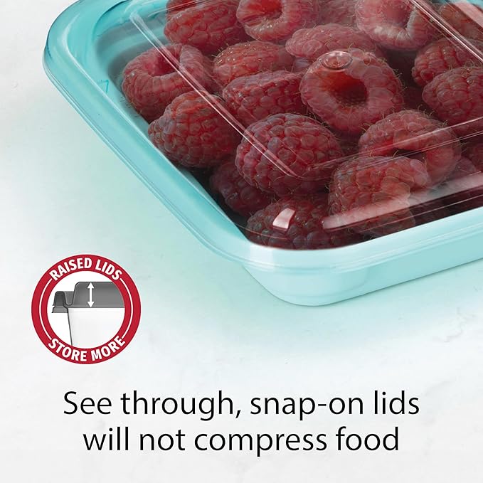GoodCook 2-Compartment Food Storage Container Set with Snap-Shut Lids, Reusable Divided Snack Containers with Lids, Blue (Pack of 40)