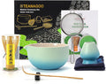 TEANAGOO Matcha Whisk Set Blue,Ceremony Matcha Set,Matcha Kit Grident Blue,Matcha Tea Set for Making Breakfast/Latte,Matcha Whisk Set and Bowl with All Accessories,Gift for Matcha Lover