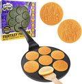 CucinaPro Fantasy Friends Mini Pancake Pan - Nonstick Griddle for Breakfast Magic, Featuring a Princess Castle & More, 7 Unique Flapjacks