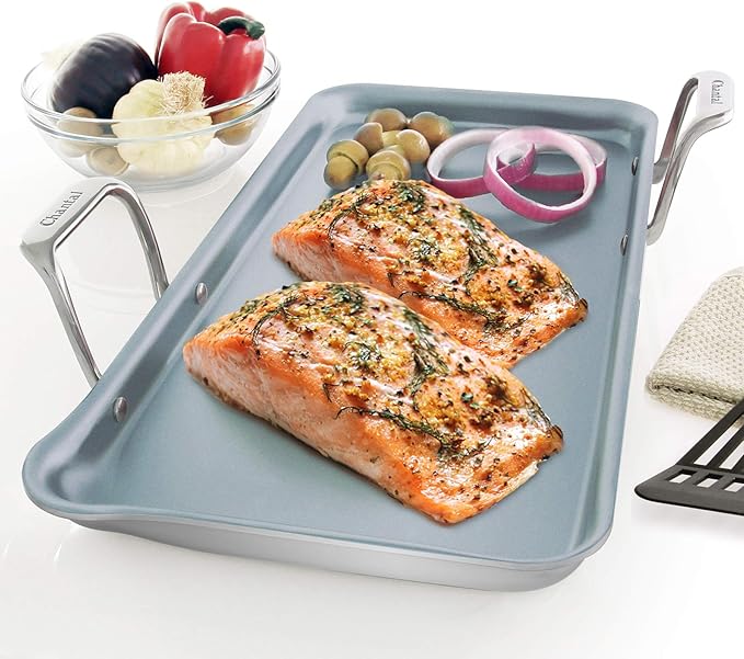 Chantal Stainless Steel Griddle, 19" x 9.5" (Ceramic Non Stick)