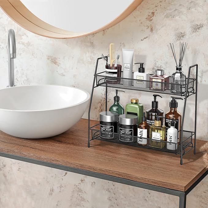 Spice Rack Organizer for Cabinet, Bathroom Organizer Countertop, Bathroom Counter Organizer, Kitchen Countertop Organizer, Bathroom Vanity Organizer
