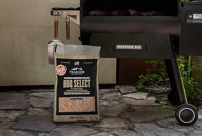 Traeger Grills BBQ Select 100% All-Natural Wood Pellets for Smokers and Pellet Grills, BBQ, Bake, Roast, and Grill, 30 lb. Bag (Pack of 2)