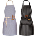 2 Pack Adjustable Bib Apron with 2 Pockets Chef Cooking Kitchen Restaurant Aprons for Women Men