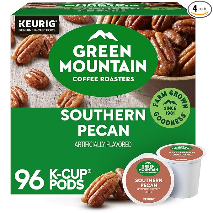 Green Mountain Coffee Roasters Southern Pecan Keurig Single-Serve K-Cup pods, Light Roast Coffee, 96 Count