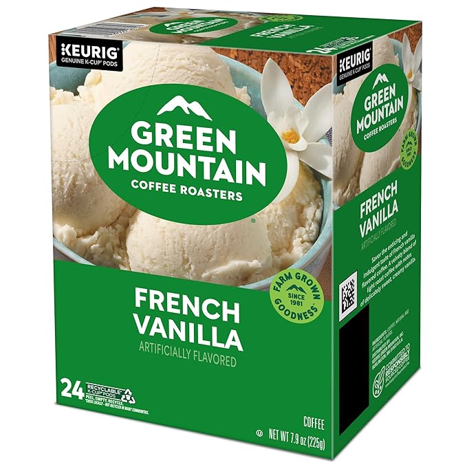 Green Mountain Coffee Roasters French Vanilla Coffee, Keurig Single-Serve K-Cup pods, Light Roast, 96 Count