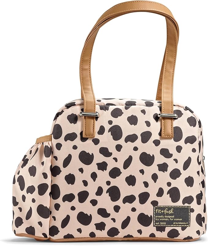 Fit & Fresh Laketown Soft Liner Insulated Lunch Bag, Cheetah Graphic