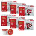 Door County Coffee Candy Cane Holiday Flavored Ground - 60 Count Single Serve Cups - Medium Roast - 100% Specialty Arabica - Flavored Gourmet - Peppermint Flavored