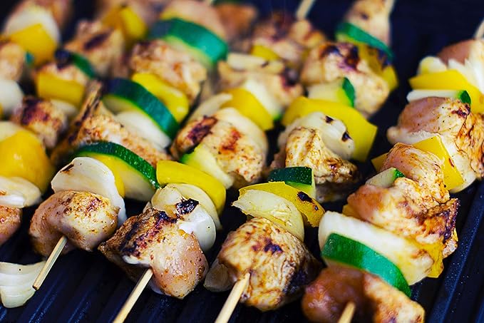 1600 Count | KingSeal Natural Bamboo Wood Grilling Skewers, 9 Inches x 2.5mm Diameter, for Shish Kebabs, BBQ, and Fruit Arrangements, Bulk Pack - 16 Packs x 100 Skewers