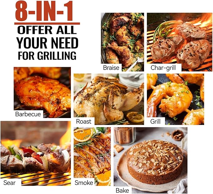 Z GRILLS Wood Pellet Grill Smoker with PID 3.0 Controller, 459 SQ.IN, 450°F Max Temperature, 8 in-1 BBQ Grill, LCD Screen, Meat Probes, Rain Cover, Backyard Camping Bake and Roast, 450E