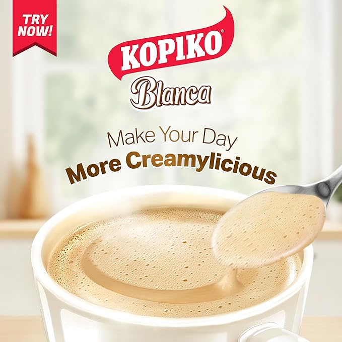 Kopiko Blanca Instant Coffee Mix – Authentic Indonesian Volcanic Coffee – Delicious Creamy Instant Coffee with Tempting Aroma (900 gr / 30 Coffee Sticks)