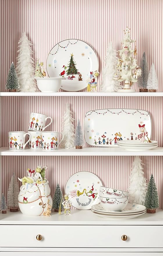Lenox 894169 Merry Grinchmas Cookie Jar, Christmas & Holiday Hosting
