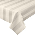 Luxury Table Protector Pad, 2 in 1 Table pad + Great Looking Tablecloth - Heat Resistant, Spill & Stain Proof - Flannel Backing (Ivory - Silk Stripe, 54x108)