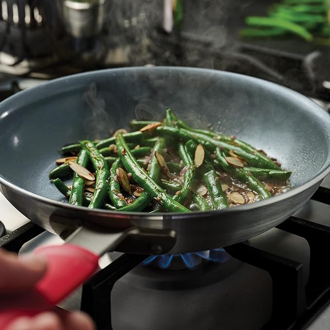 Tramontina Professional 10-Inch Ceramic Non Stick Frying Pan, Heavy-Gauge Aluminum Skillet with Nonstick Coating, Dishwasher and Oven Safe, Gray