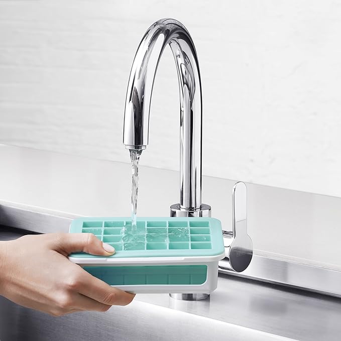 OXO Good Grips Silicone Small Ice Cube Tray with Lid | Ideal for Cocktails